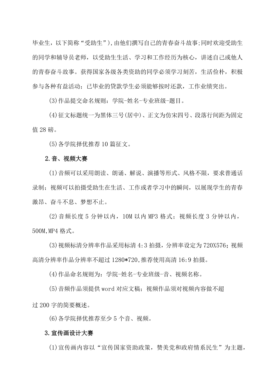 XX工业职业技术学院关于开展202X学生资助诚信教育主题活动的通知.docx_第2页