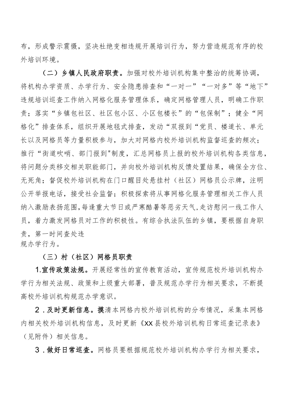 XX县校外培训机构网格化管理实施方案.docx_第2页