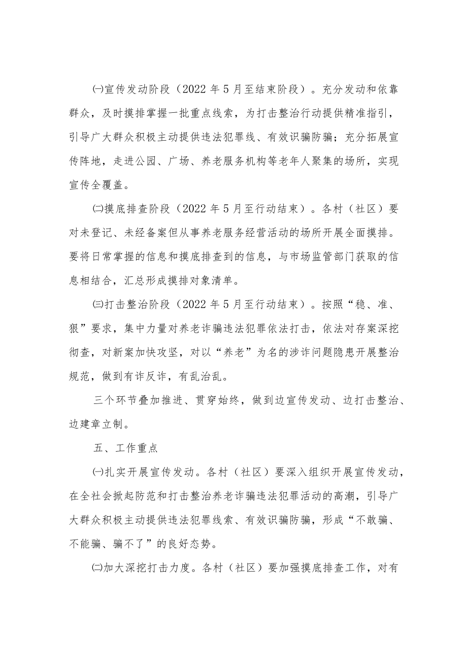 XX街道打击整治养老诈骗专项行动方案.docx_第3页