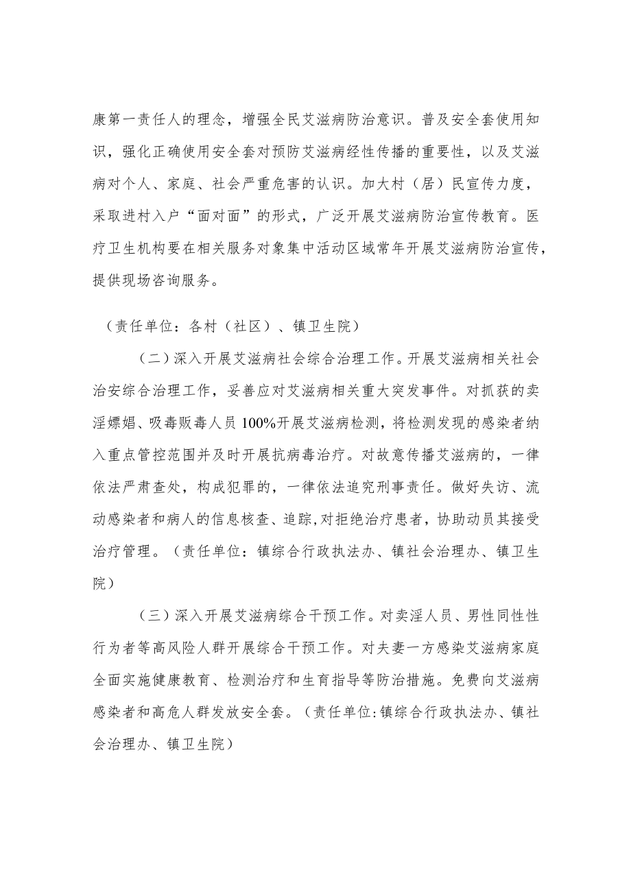 XX镇2022艾滋病性病防治工作计划.docx_第2页