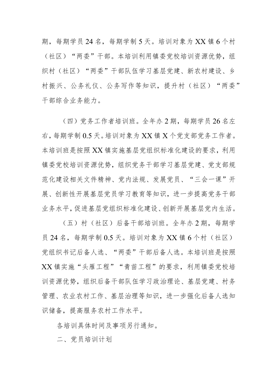 XX镇委党校2021教育培训计划.docx_第2页