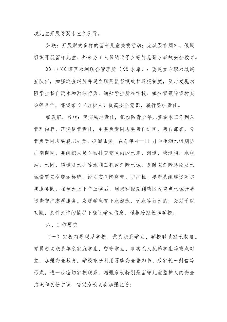 XX镇预防学生溺水工作实施方案.docx_第3页