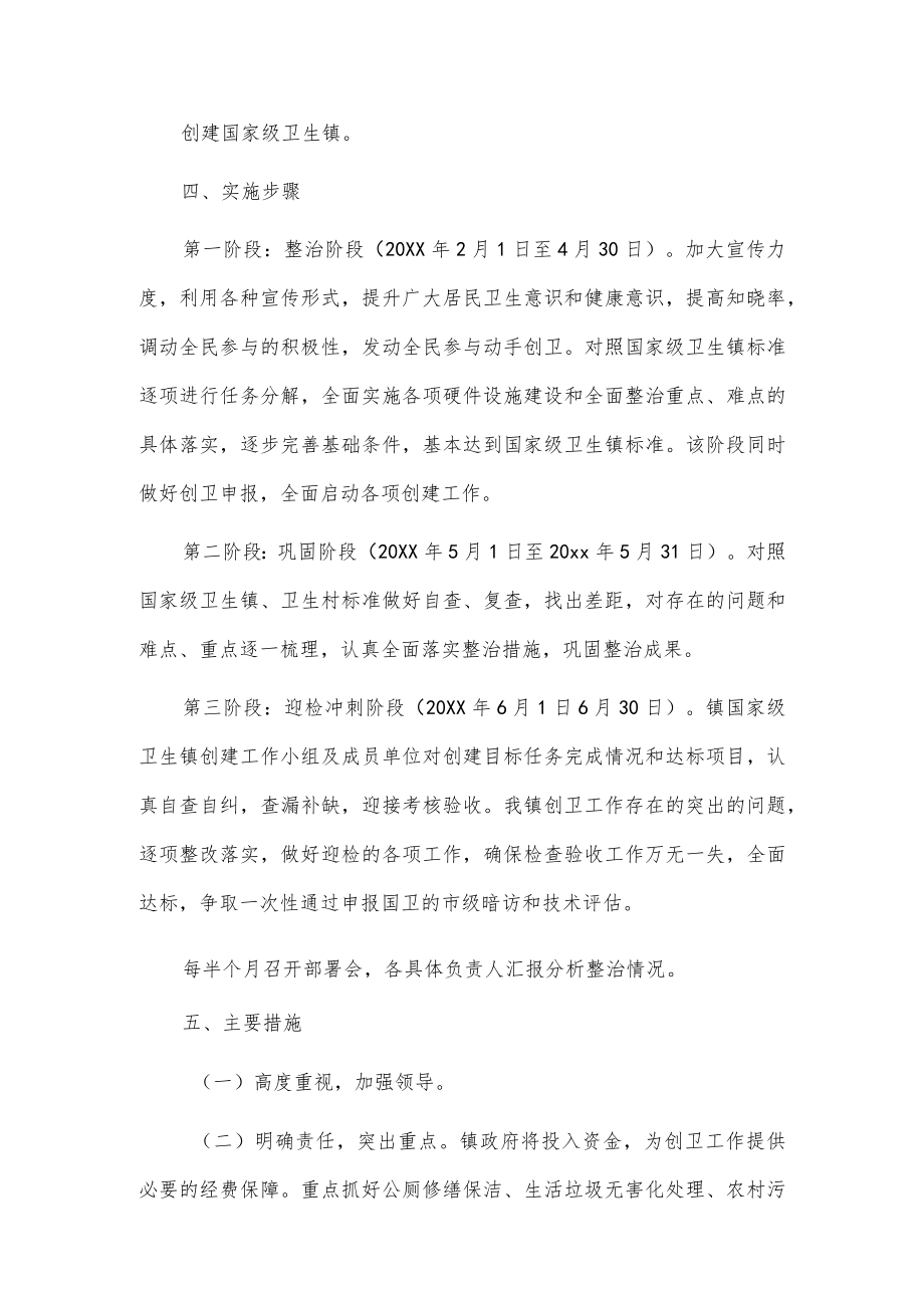 xx镇创建国家级卫生镇工作实施方案.docx_第2页