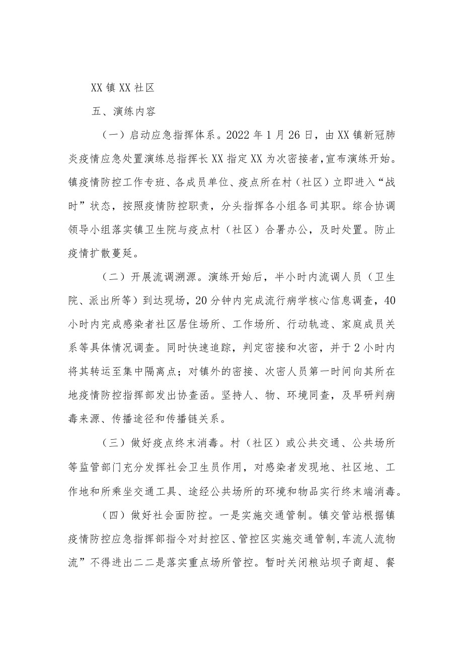 XX镇新冠肺炎疫情应急处置演练工作方案.docx_第2页