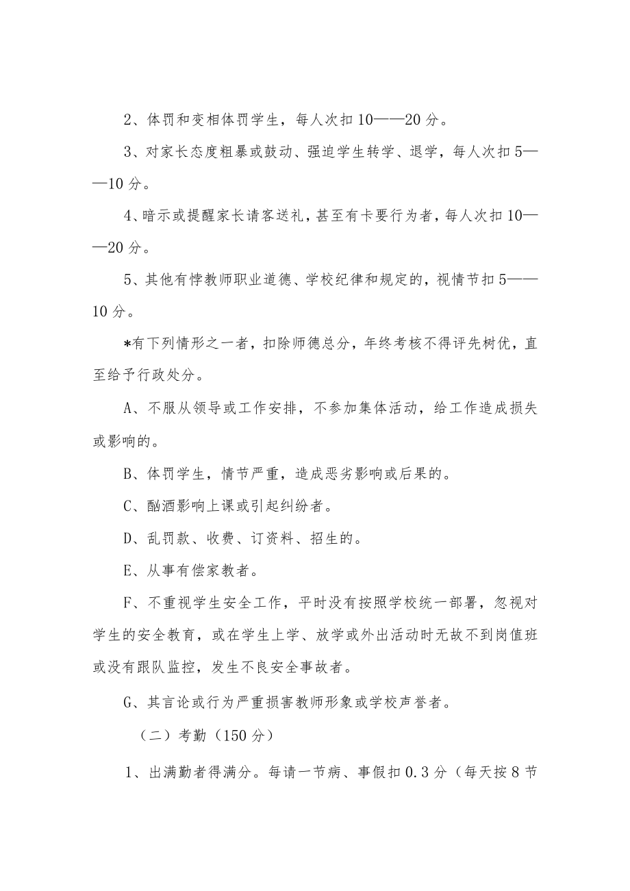 XX中学教职工量化考核实施方案（试行）.docx_第2页