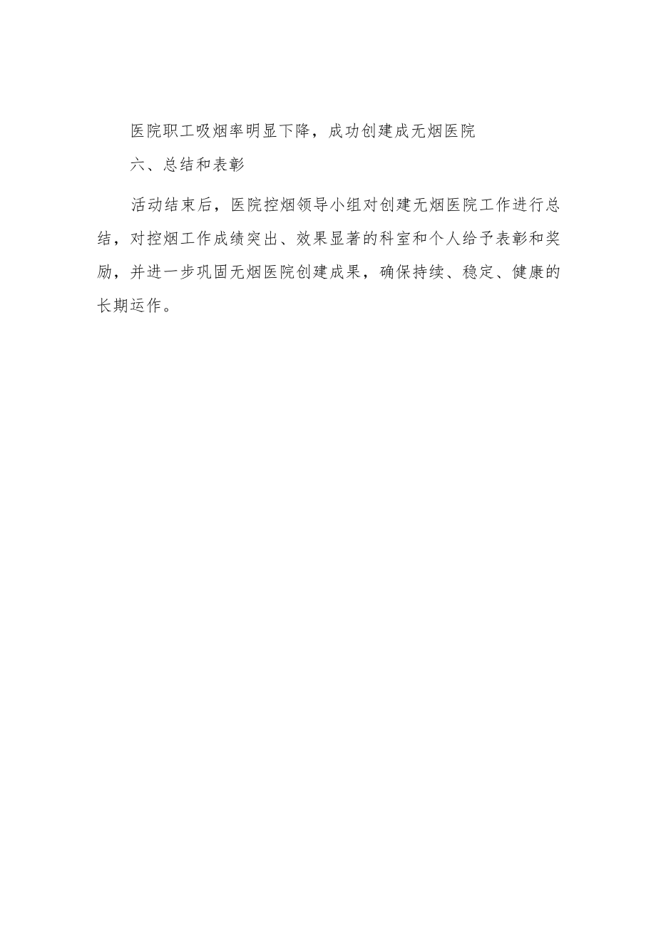 XX中心医院创建无烟医院实施方案.docx_第3页