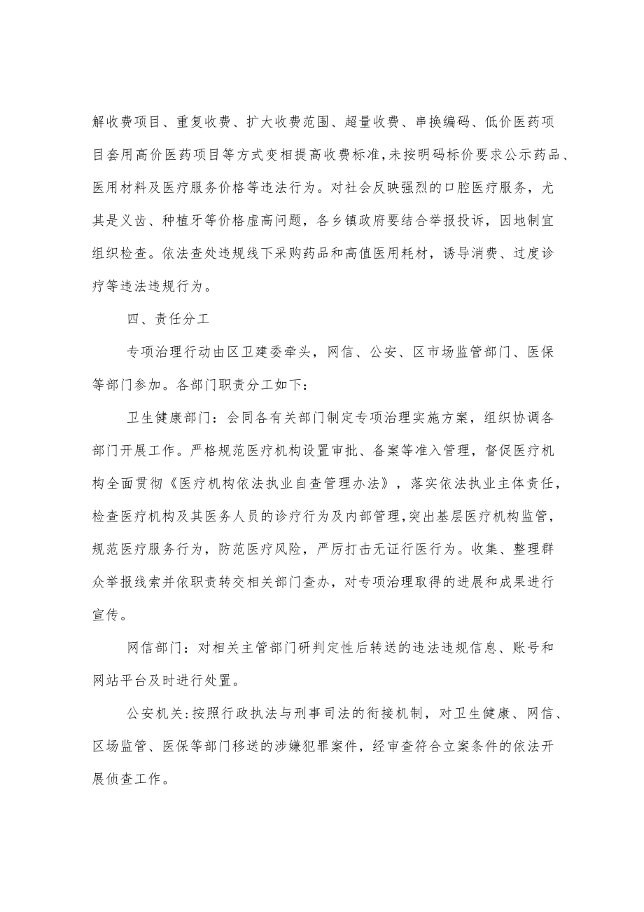 XX区医疗乱象专项治理行动方案.docx_第3页