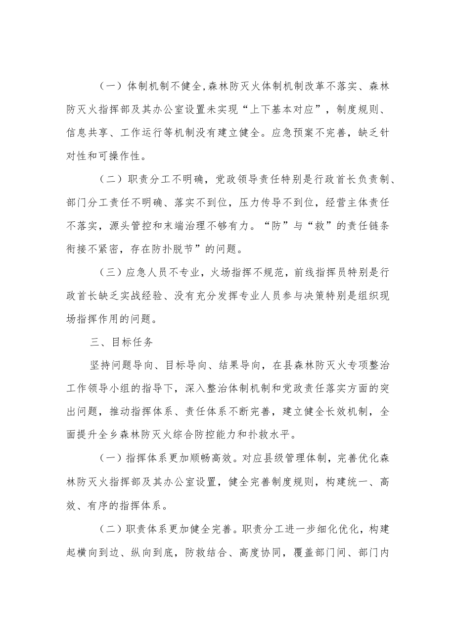 XX乡森林防灭火工作体制机制和党政责任落实专项整治实施方案.docx_第2页