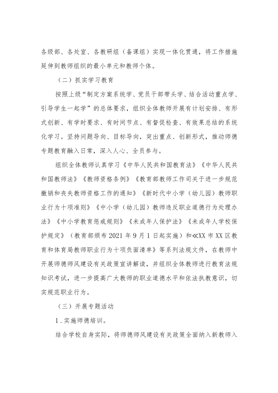 XX中学师德专题教育实施方案.docx_第2页