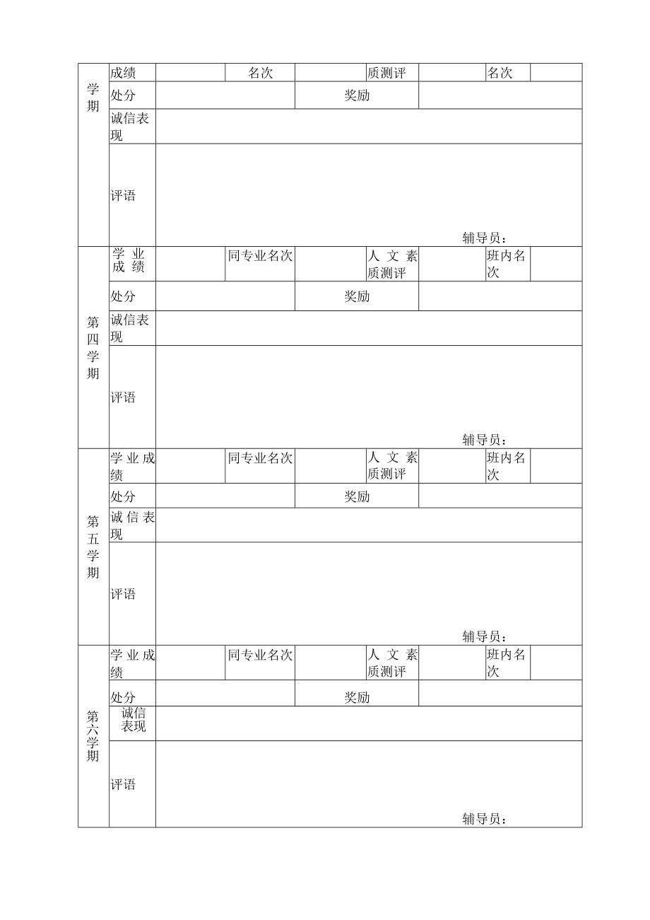 XXXX大学学生登记表（专科）.docx_第2页