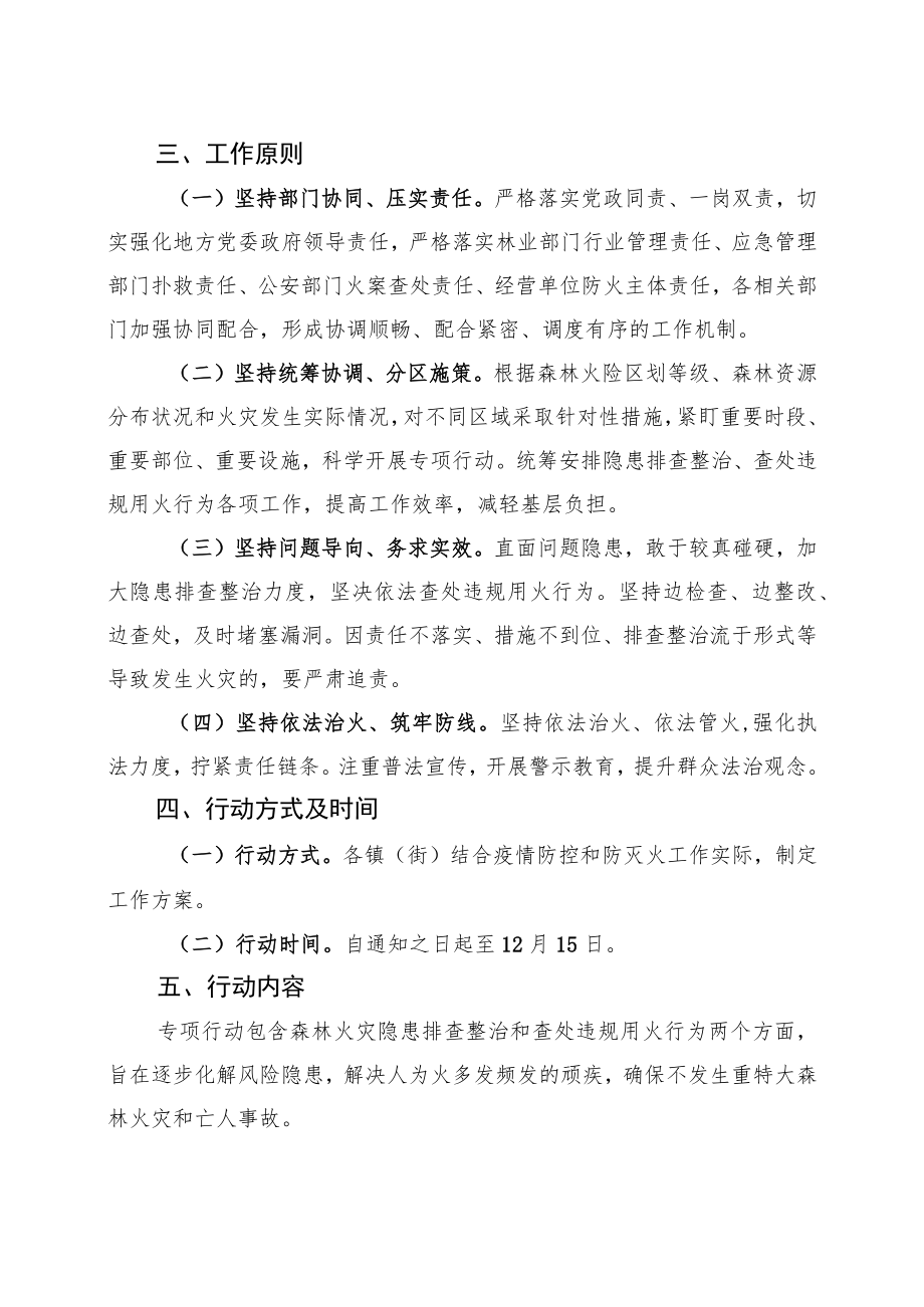 XX区森林火灾隐患排查和查处违规用火行为专项行动实施方案.docx_第2页