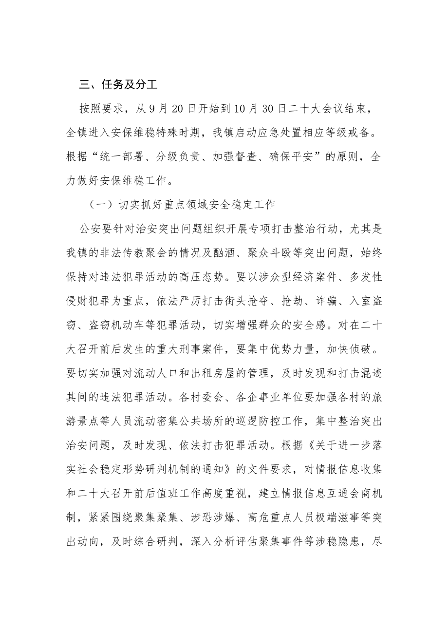 乡镇二十大期间社会维稳及安全保障工作实施方案等范文十篇.docx_第2页