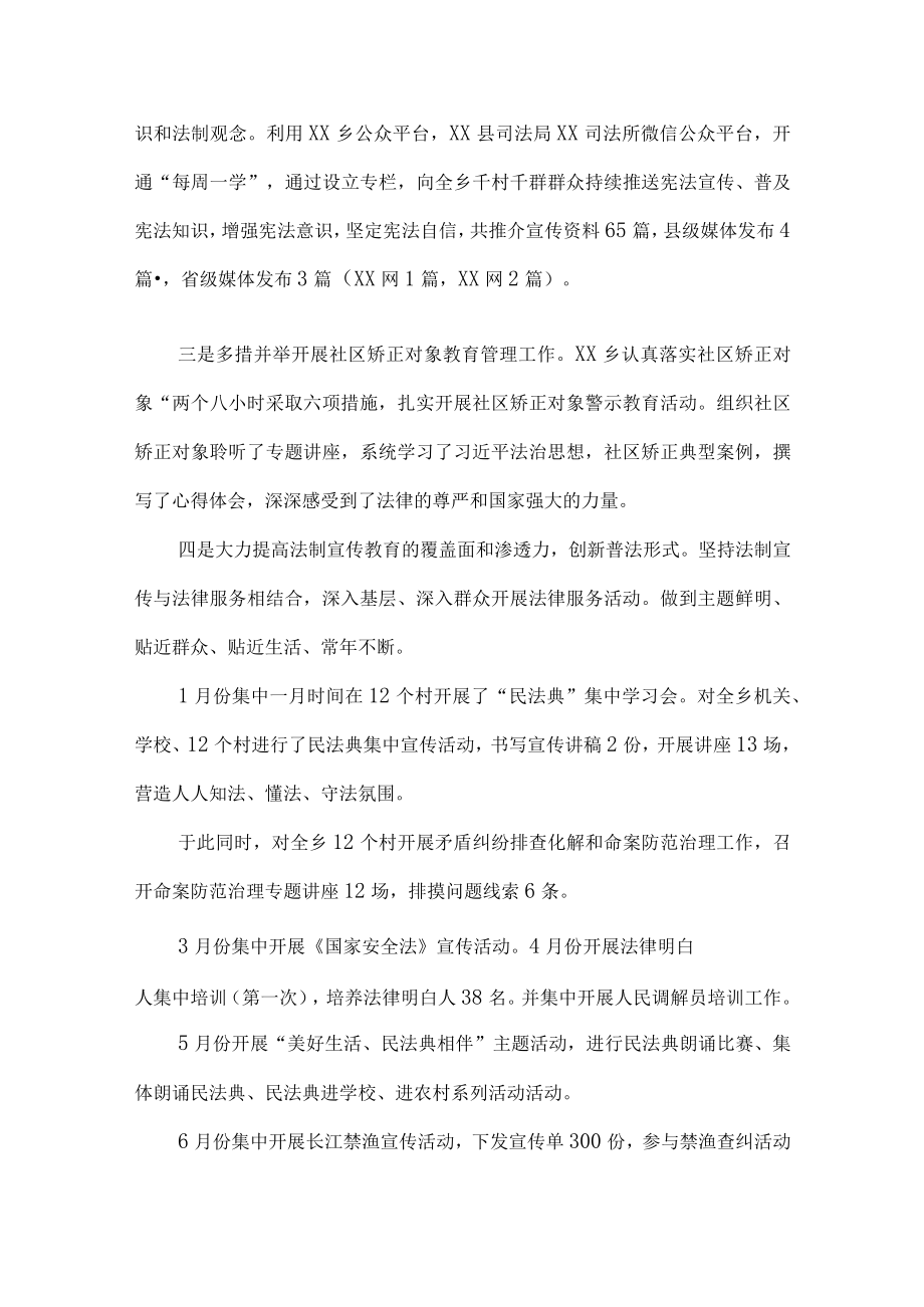 乡镇依法治理及依法行政工作总结.docx_第2页