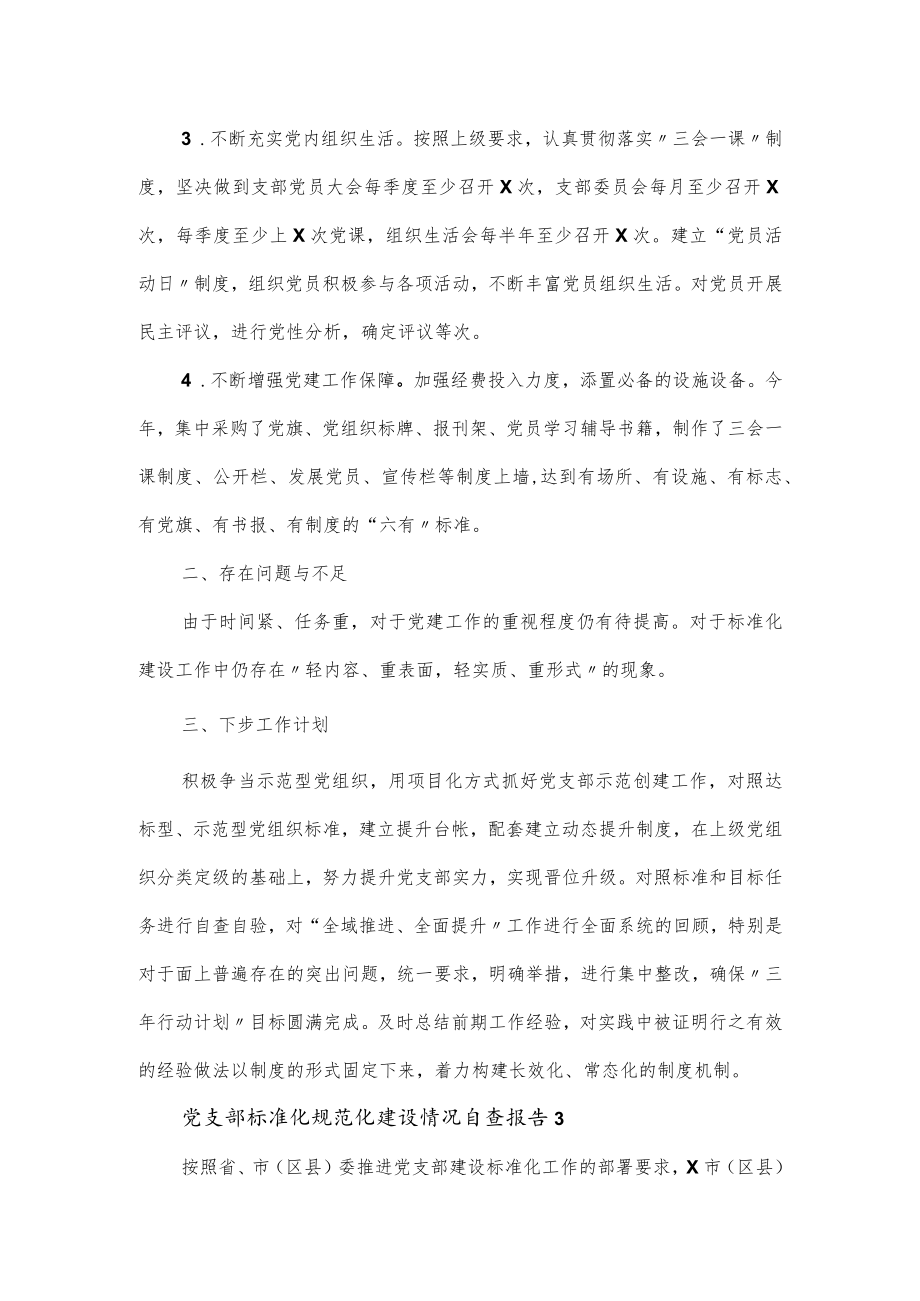 党支部标准化规范化建设情况自查报告示例范文2篇.docx_第3页