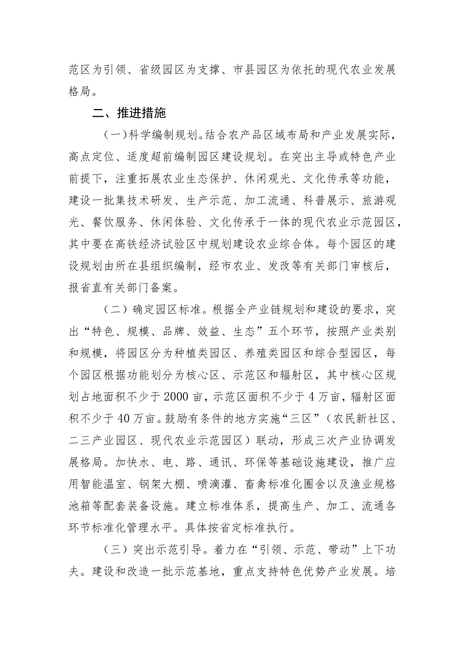 关于推进现代农业示范园区建设的实施意见.docx_第2页