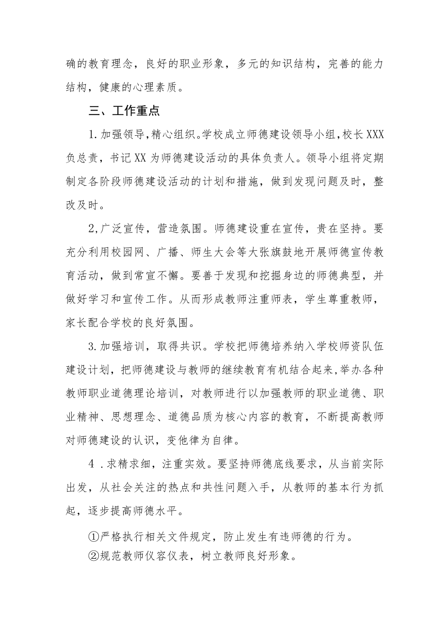 中小学校2022“师德建设教育月”活动方案六篇合集.docx_第2页