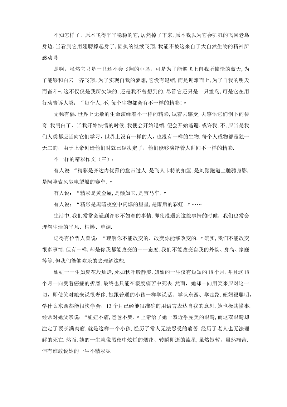 不一样的精彩作文10篇.docx_第2页