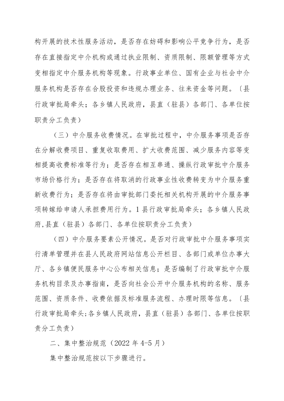 XX县开展行政审批中介服务规范治理专项行动工作方案.docx_第2页