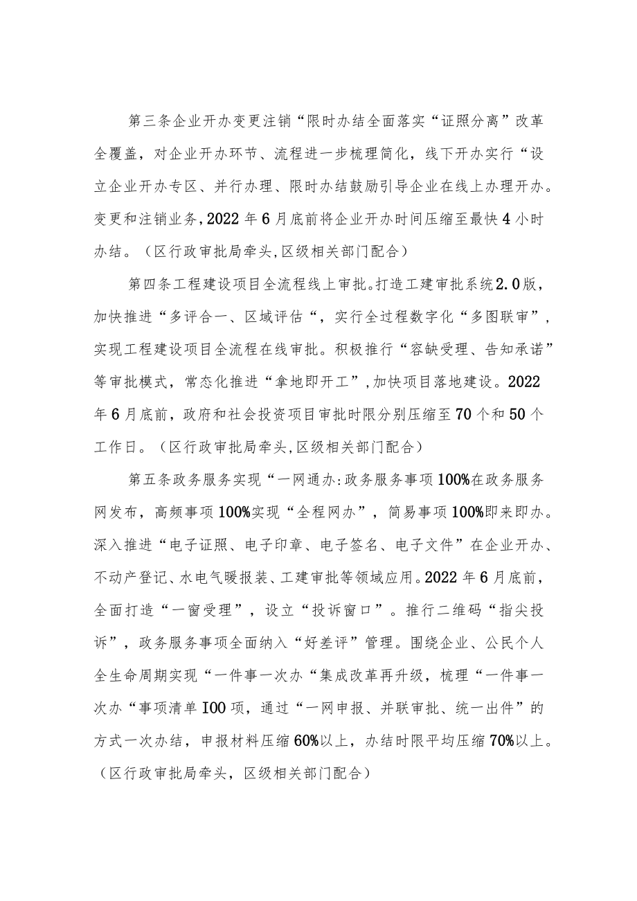 XX区进一步优化提升营商环境十条措施.docx_第2页