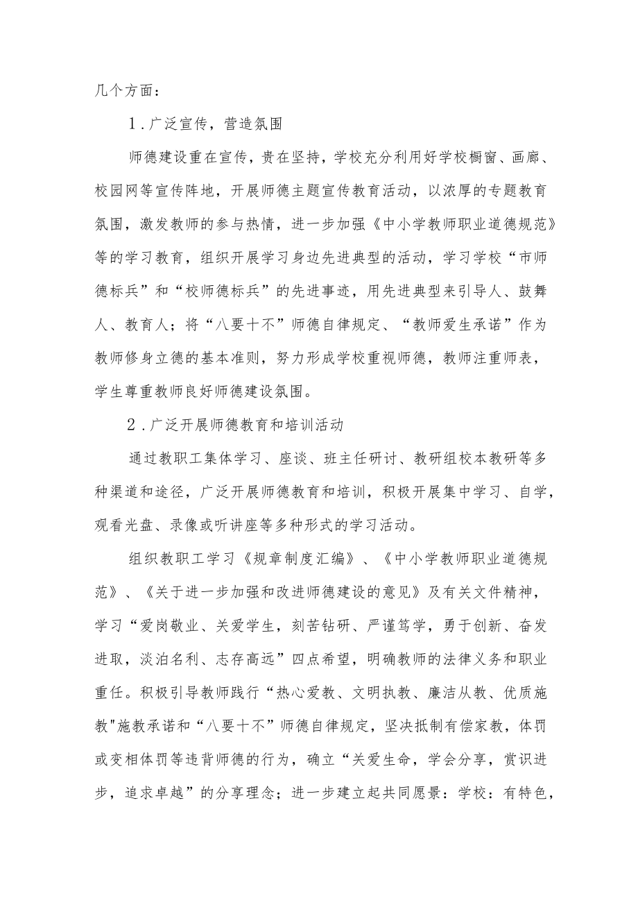 2022师德建设月活动的实施方案范文汇编.docx_第2页