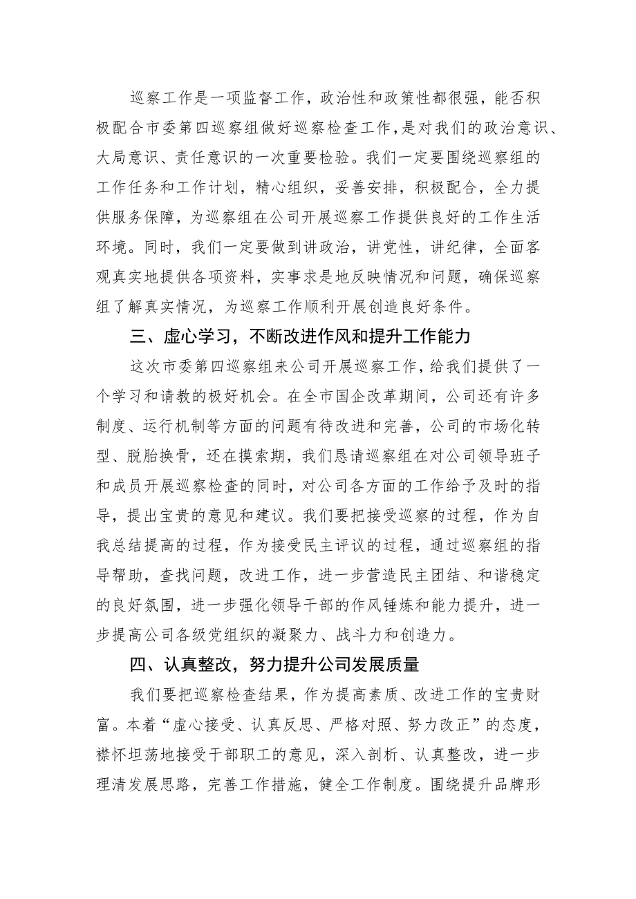 在公司巡察工作动员会上的表态发言材料.docx_第2页