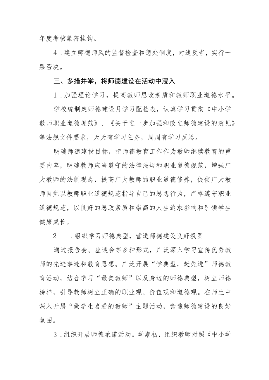 实验学校2022师德建设月活动方案及工作总结范文六篇.docx_第2页