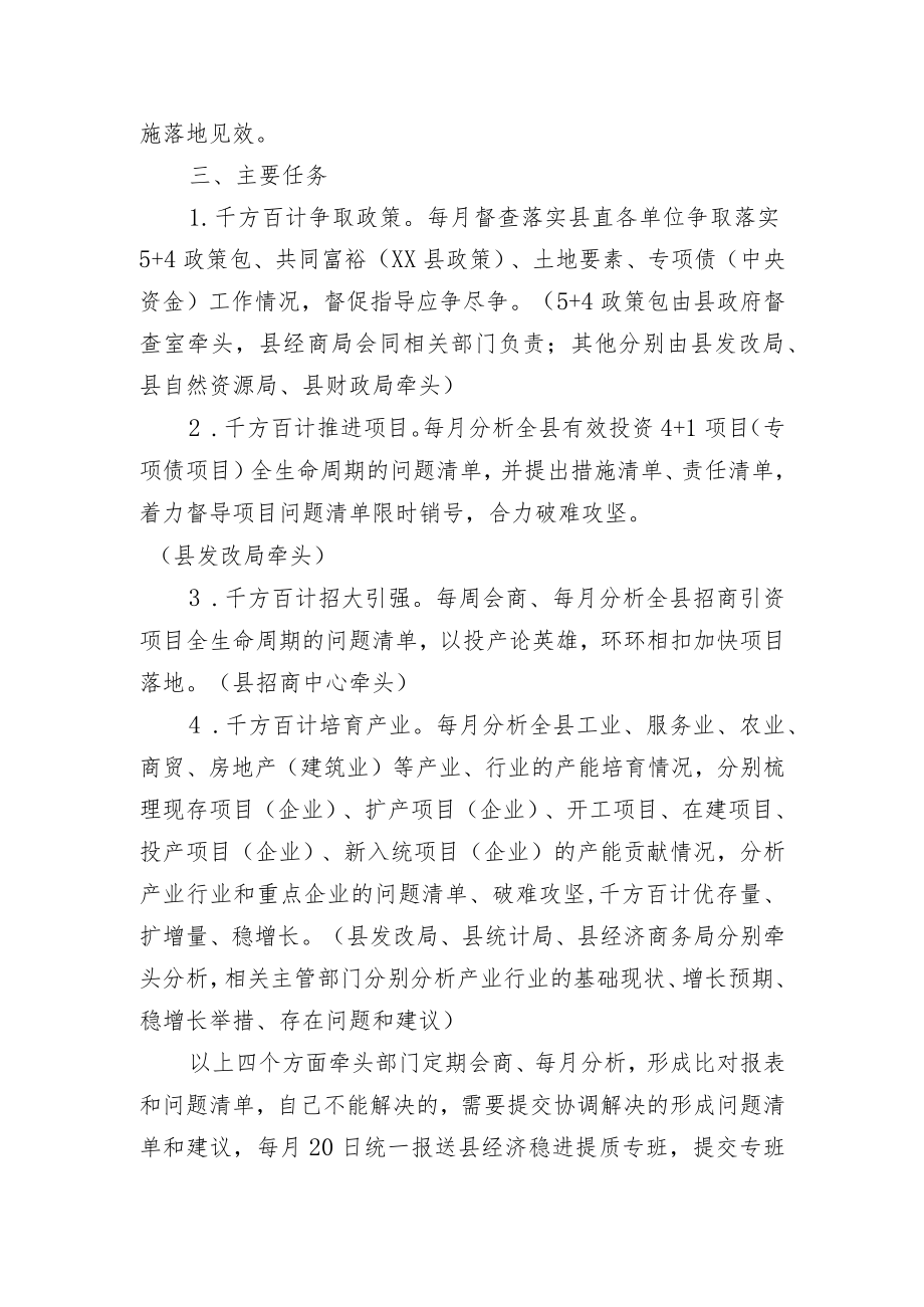 XX县经济稳进提质专班工作方案.docx_第2页