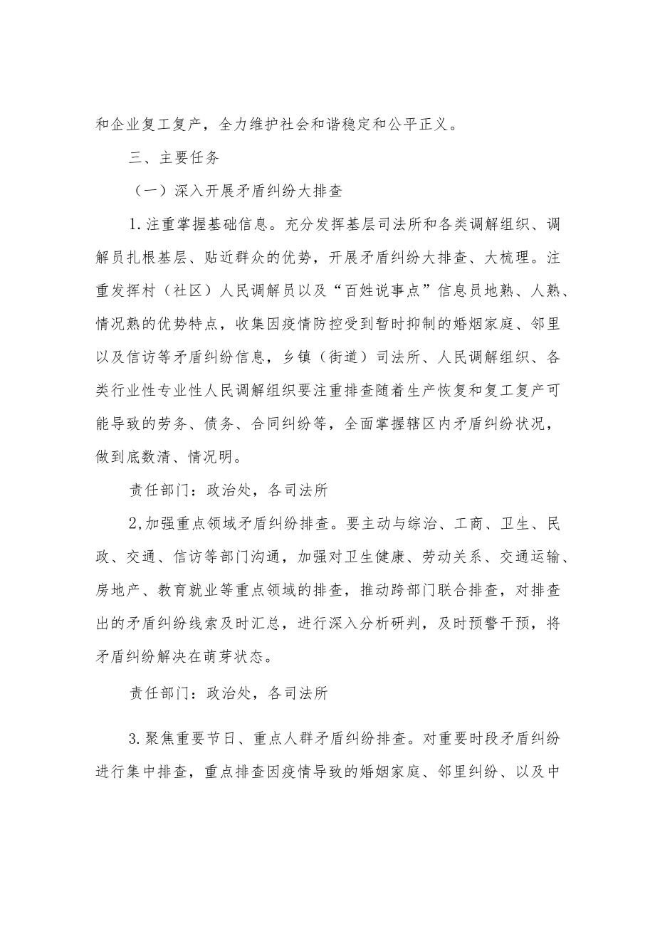 XX区司法局开展疫情防控后期和疫情后社会矛盾纠纷化解专项行动实施细则.docx_第2页