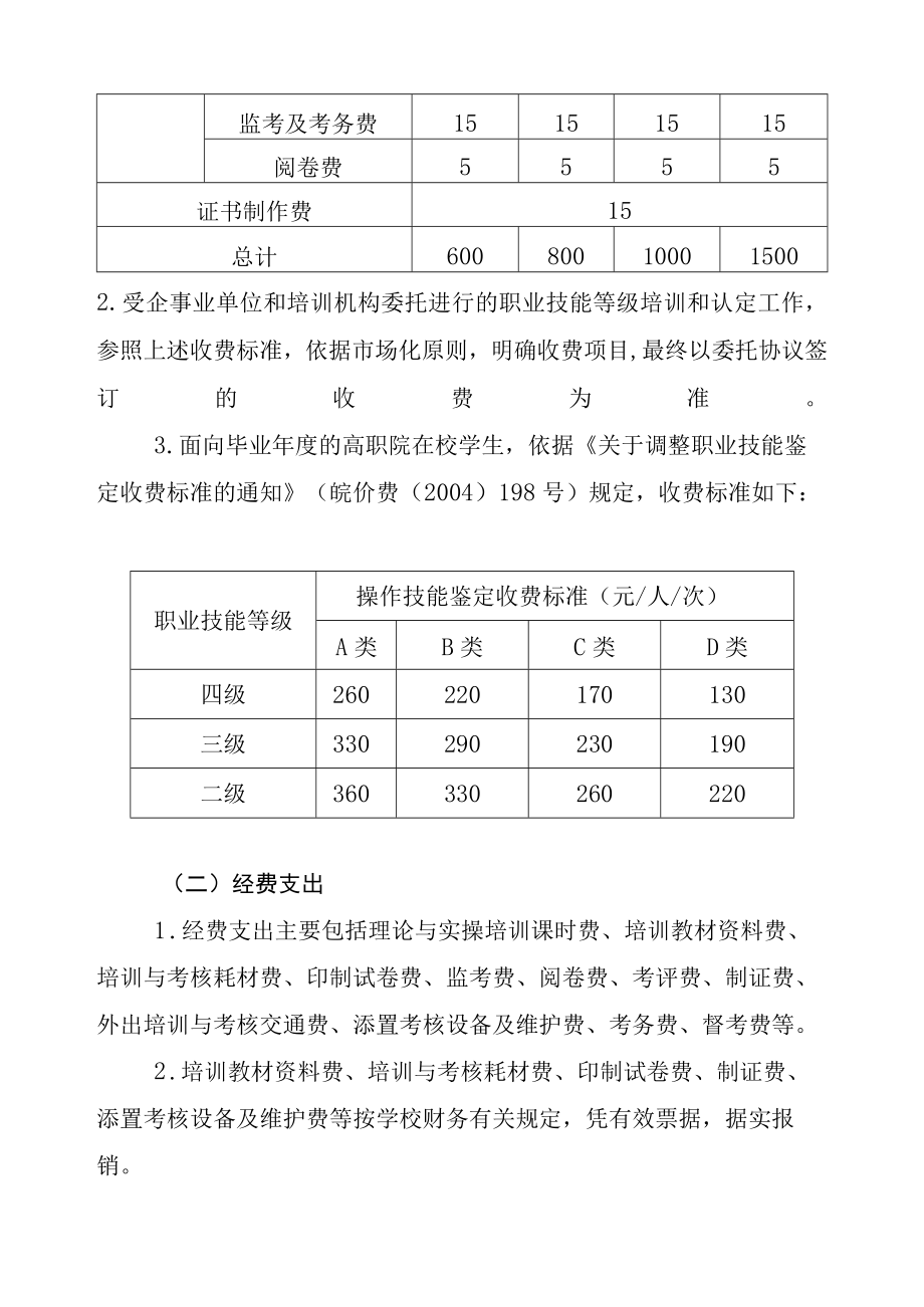 XXXX大学职业技能等级认定工作经费管理暂行办法.docx_第3页