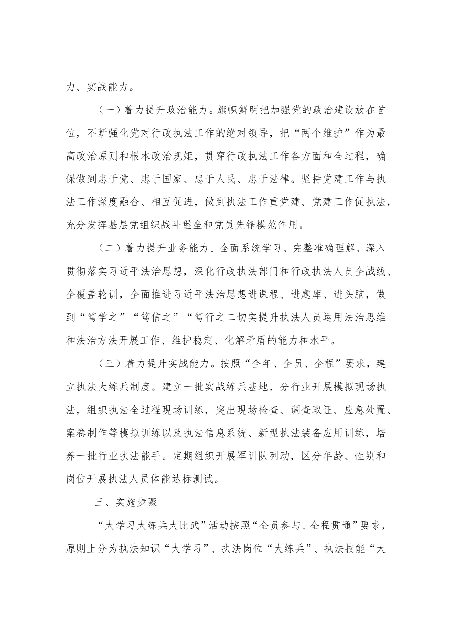 XX县综合行政执法局“大学习大练兵大比武”活动实施方案.docx_第2页