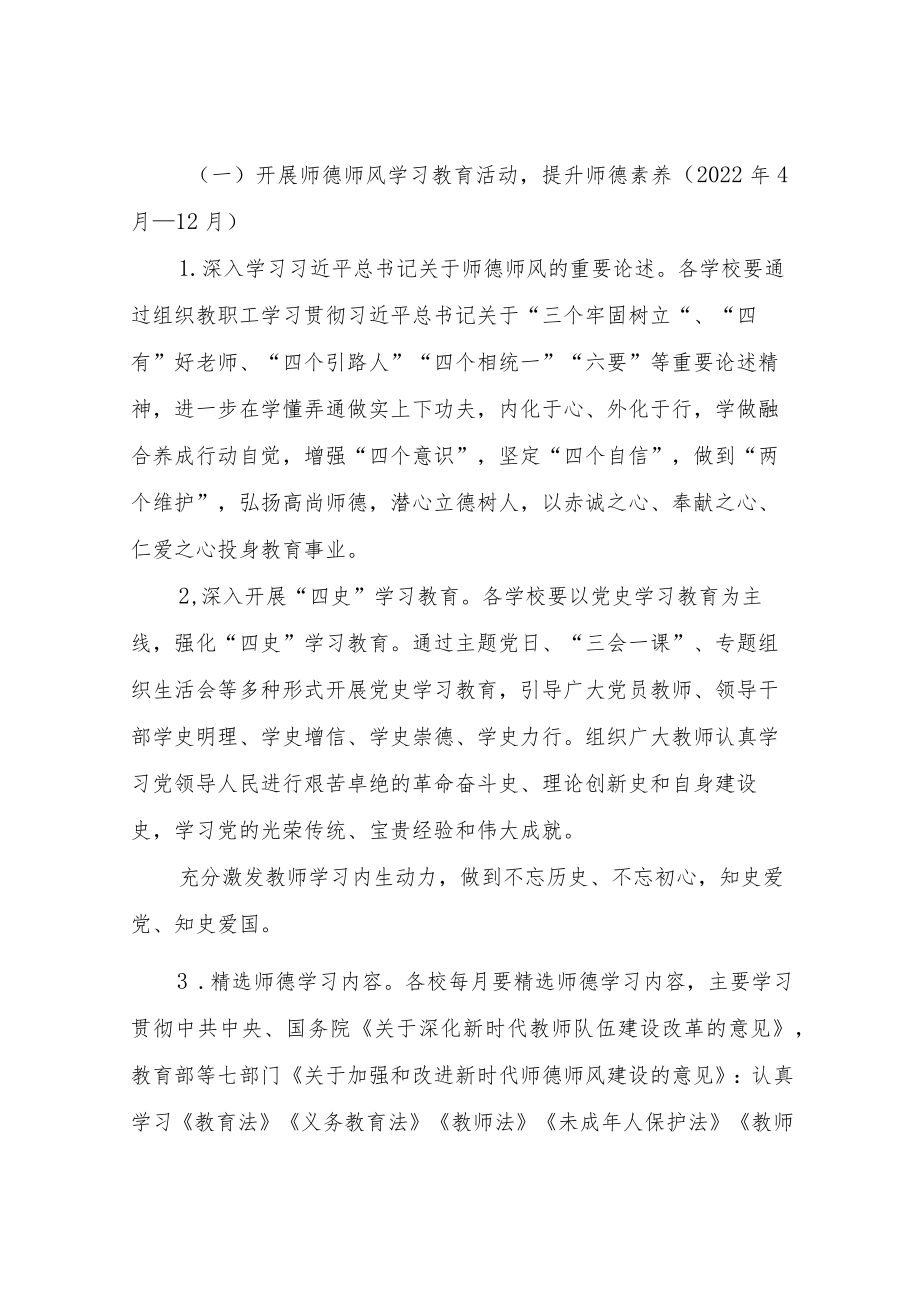 XX自治县教育系统2022年师德师风建设实施方案.docx_第2页