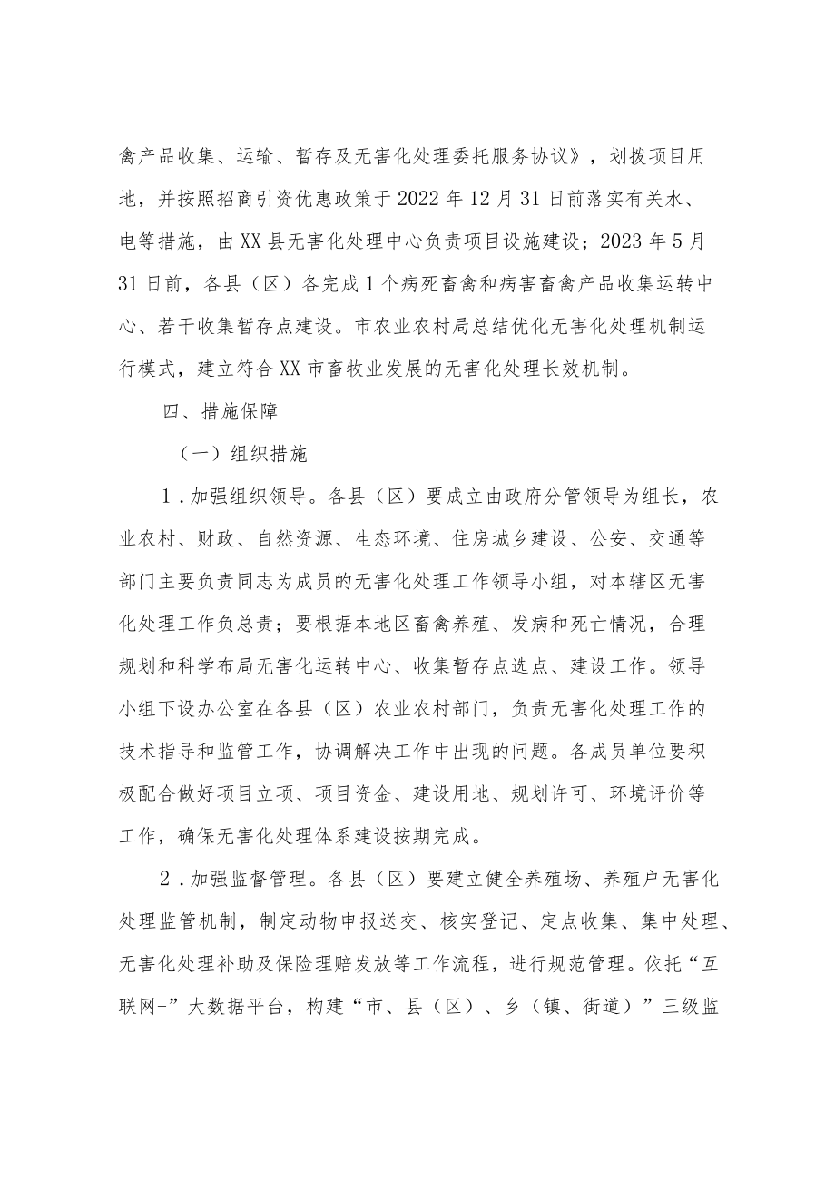 XX市病死畜禽和病害畜禽产品无害化处理体系建设实施方案.docx_第3页