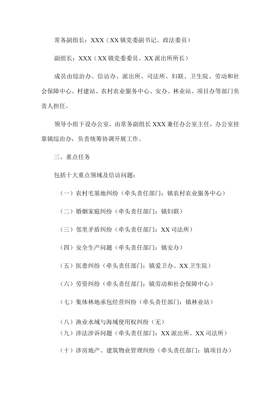 xx镇矛盾纠纷大排查大化解大整治“百日攻坚”行动实施方案.docx_第2页