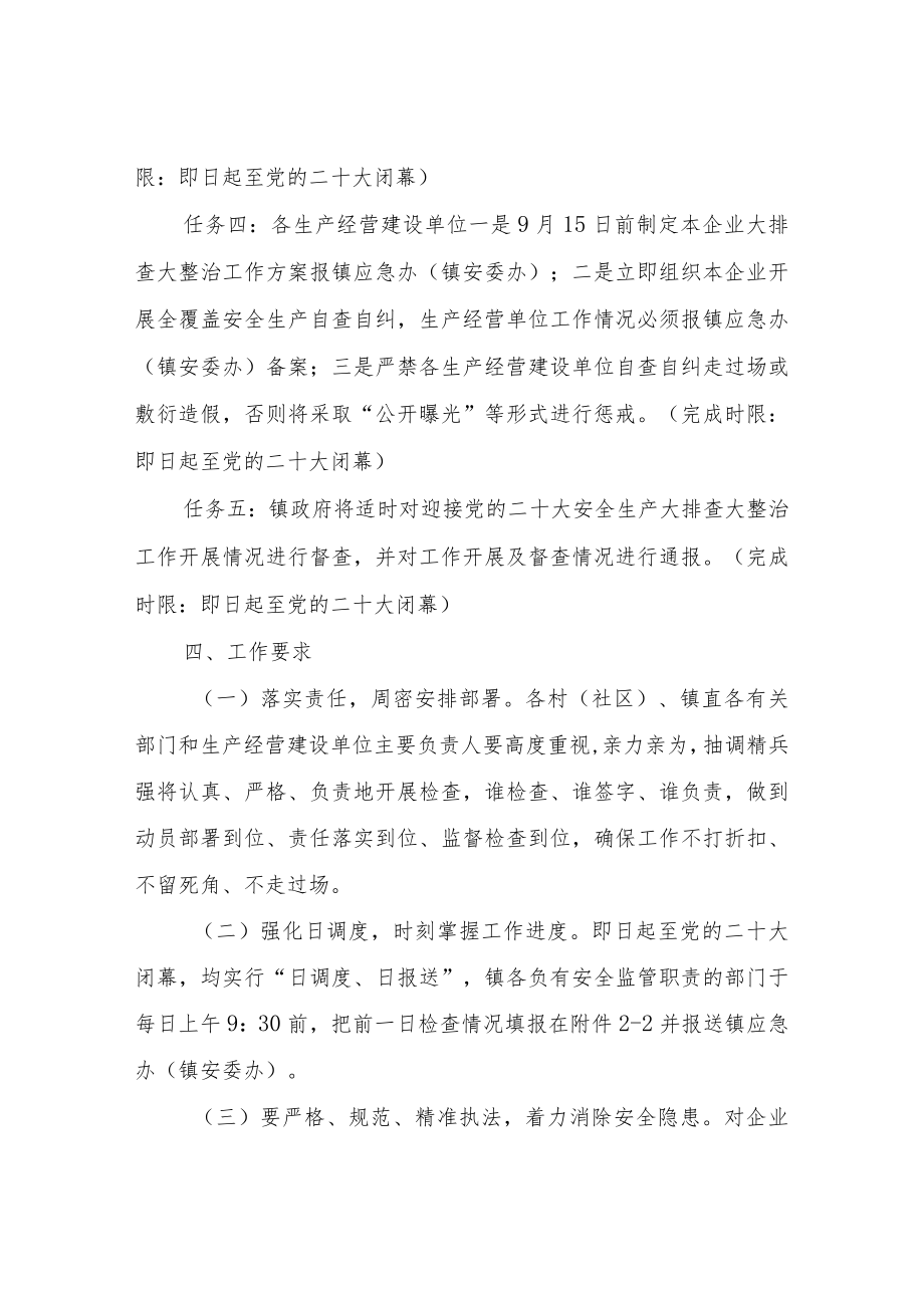 XX镇迎接党的二十大安全生产大排查大整治工作方案.docx_第3页