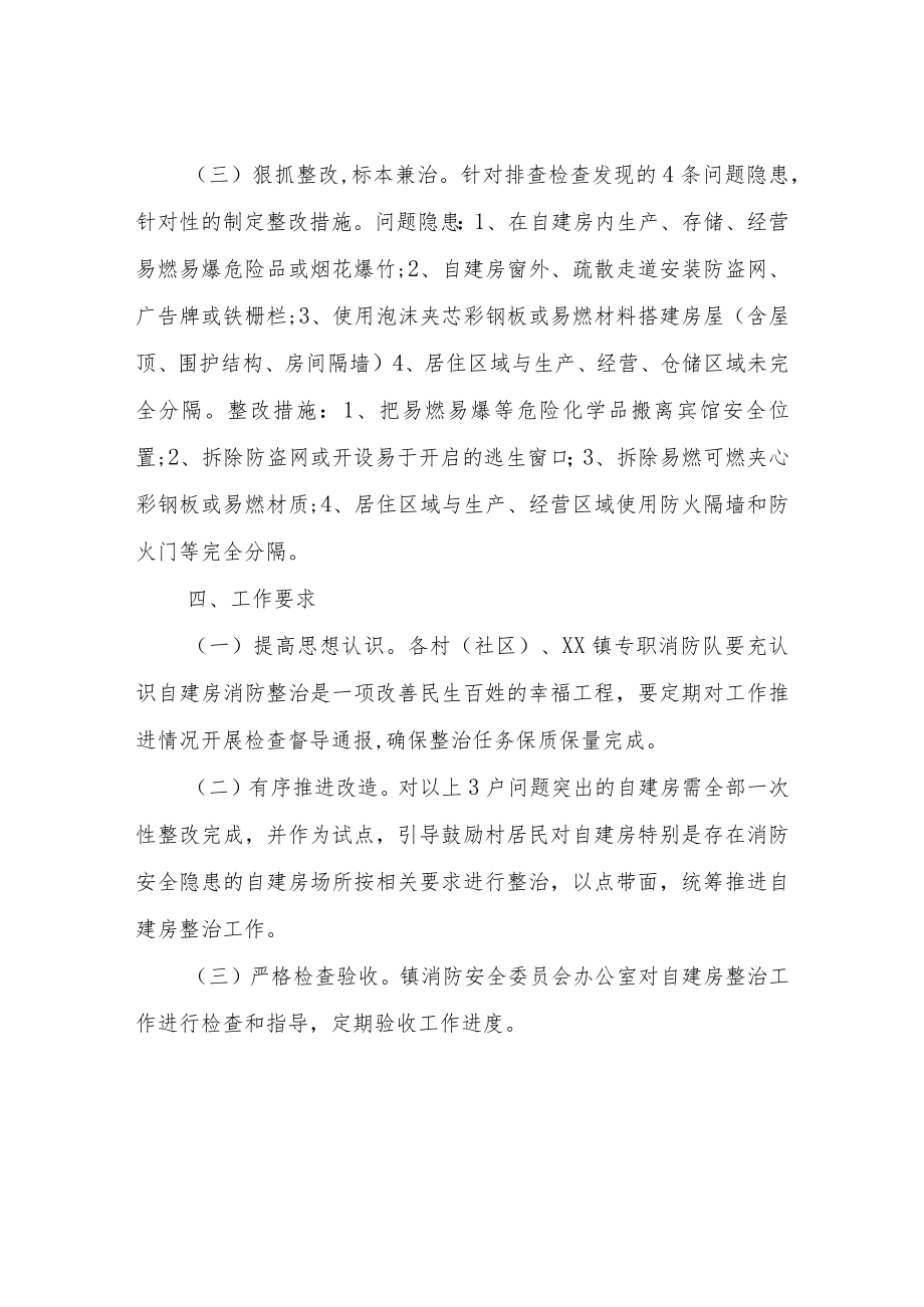 XX镇关于开展自建房消防隐患整改方案.docx_第3页