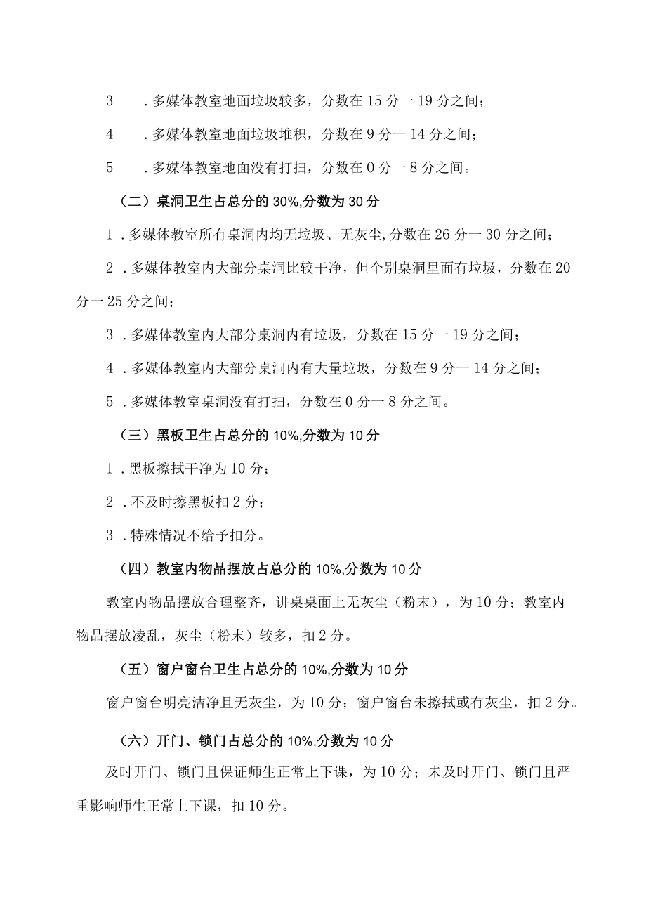 XX建筑职业技术学院关于开展多媒体教室卫生检查监督工作的实施方案.docx_第2页