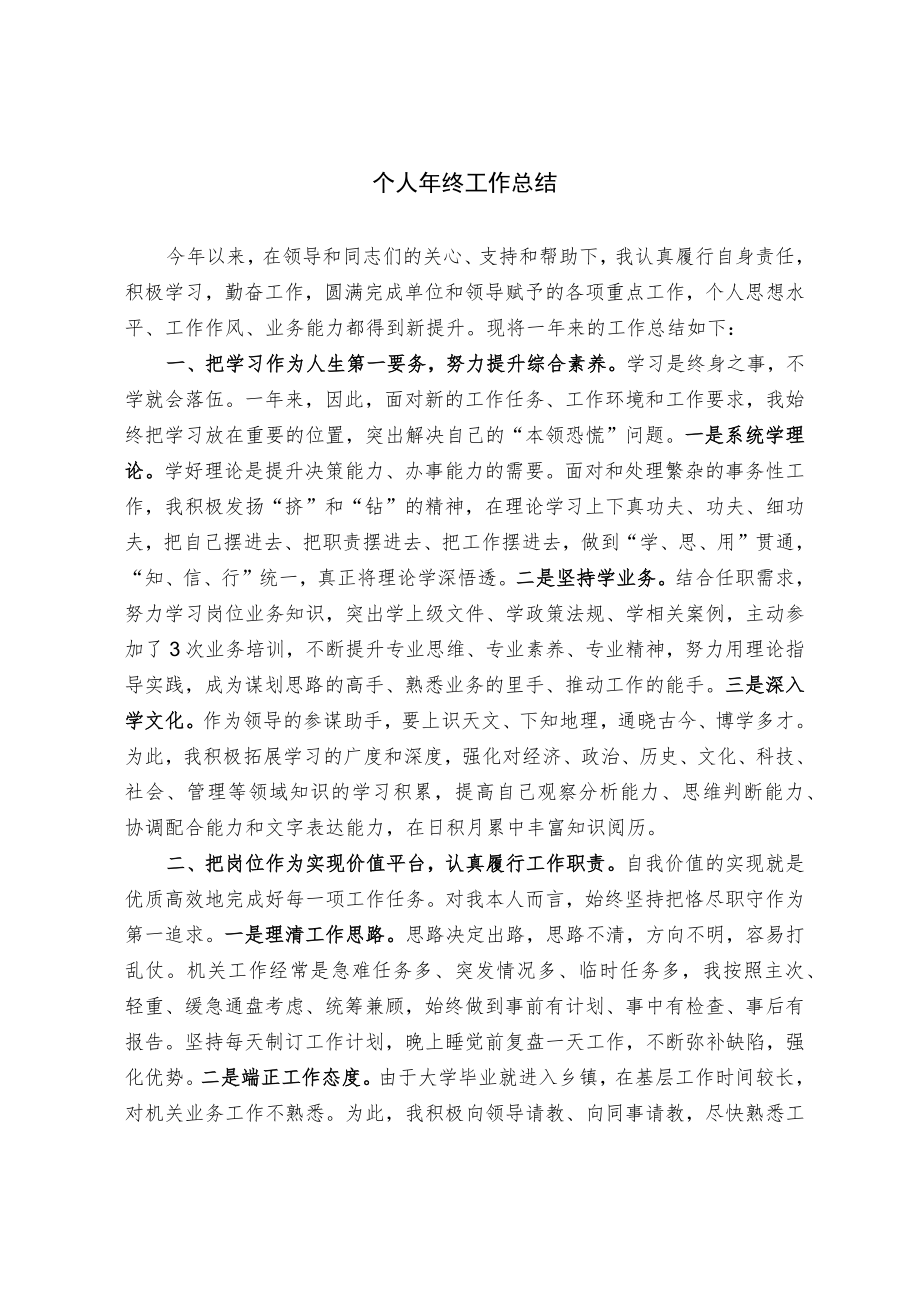 个人年终工作总结（范文）.docx_第1页