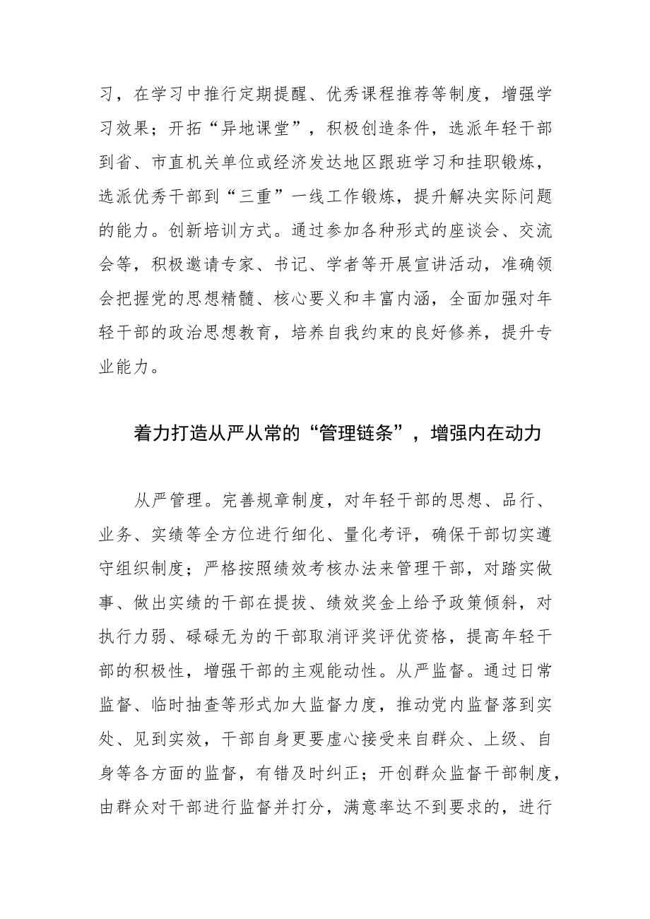 【中心组研讨发言】着力打造年轻干部成长“全链条”.docx_第2页