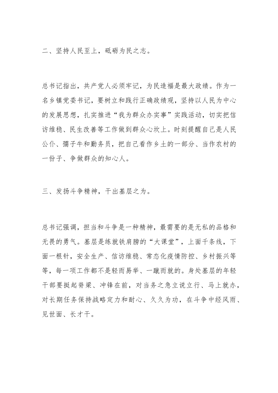 乡镇党委书记在轻干部座谈会上的发言提纲.docx_第2页