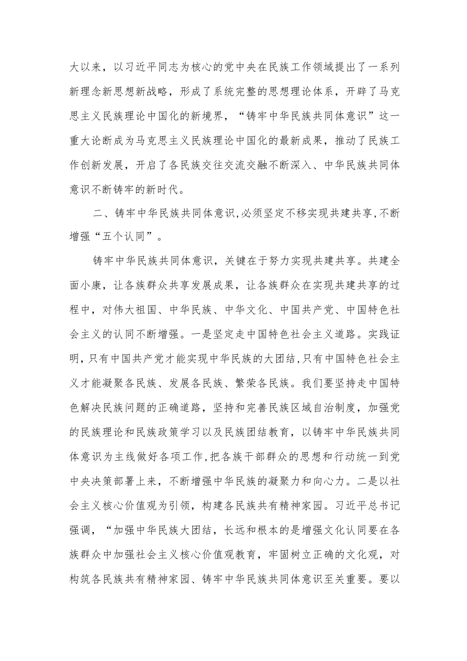 2022-2023“铸牢中华民族共同体意识”专题学习心得体会感想研讨发言3篇.docx_第3页