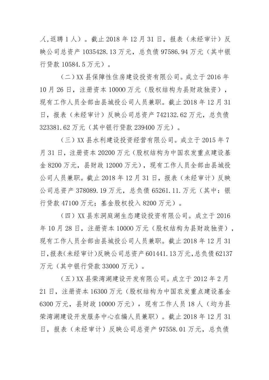 县政府融资平台公司清理整合实施方案.docx_第2页