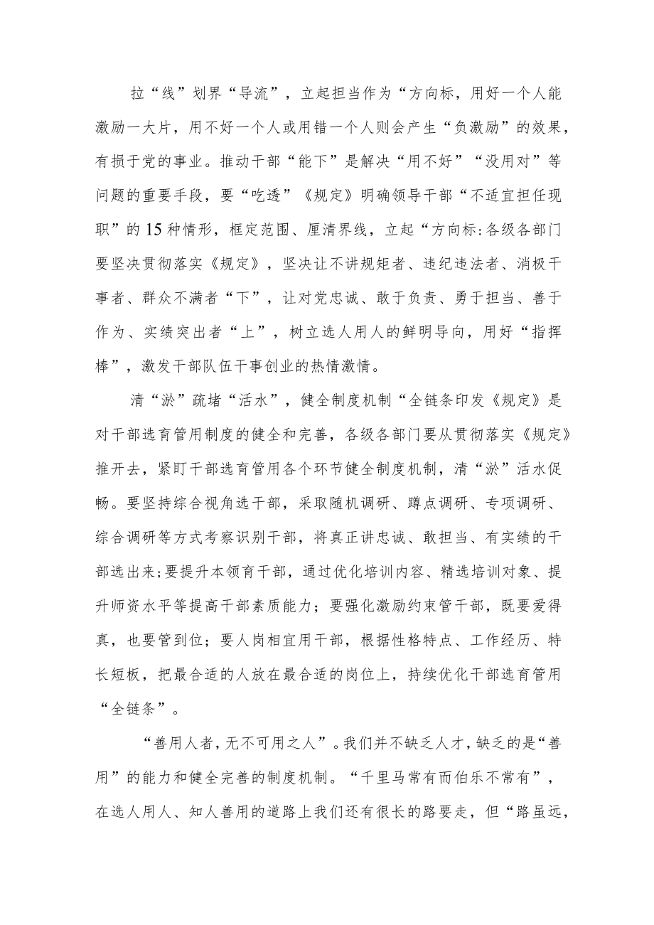 学习《推进领导干部能上能下规定》研讨发言.docx_第2页