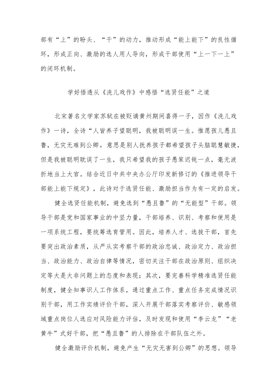 学习解读《推进领导干部能上能下规定》发言稿.docx_第3页