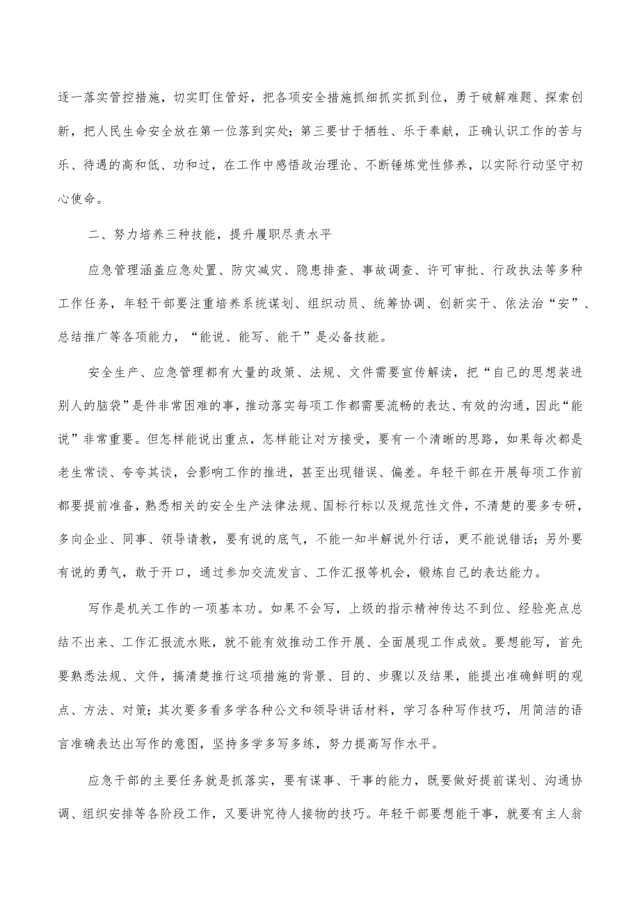 应急管理系统青年学习研讨会体会交流发言.docx_第2页