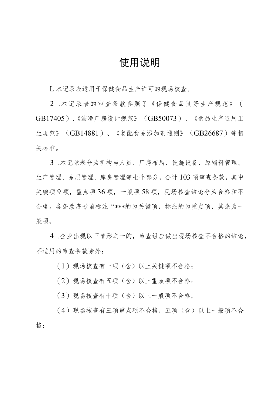 保健食品生产许可现场核查记录表.docx_第2页