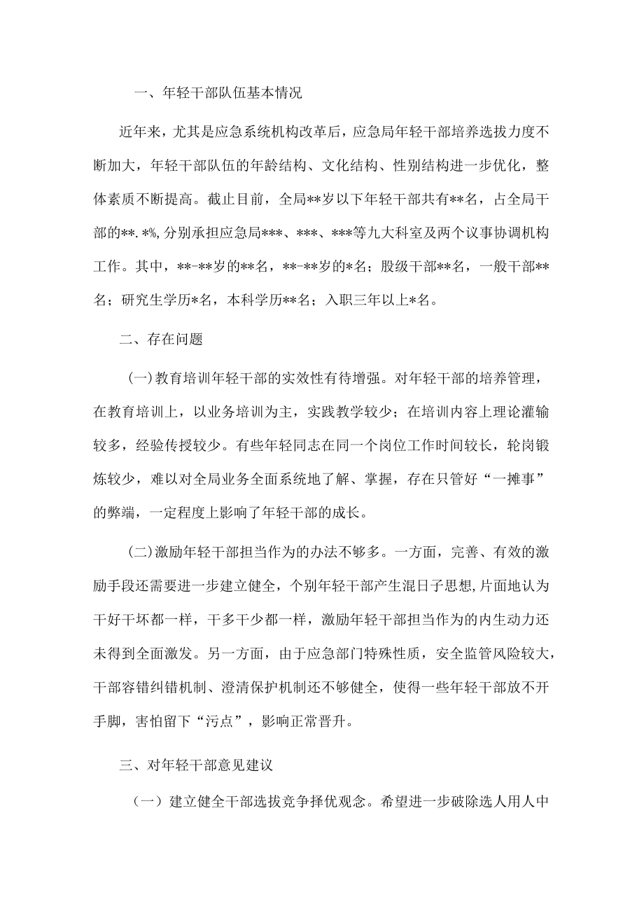 市应急管理局年轻干部专题调研活动情况总结.docx_第1页