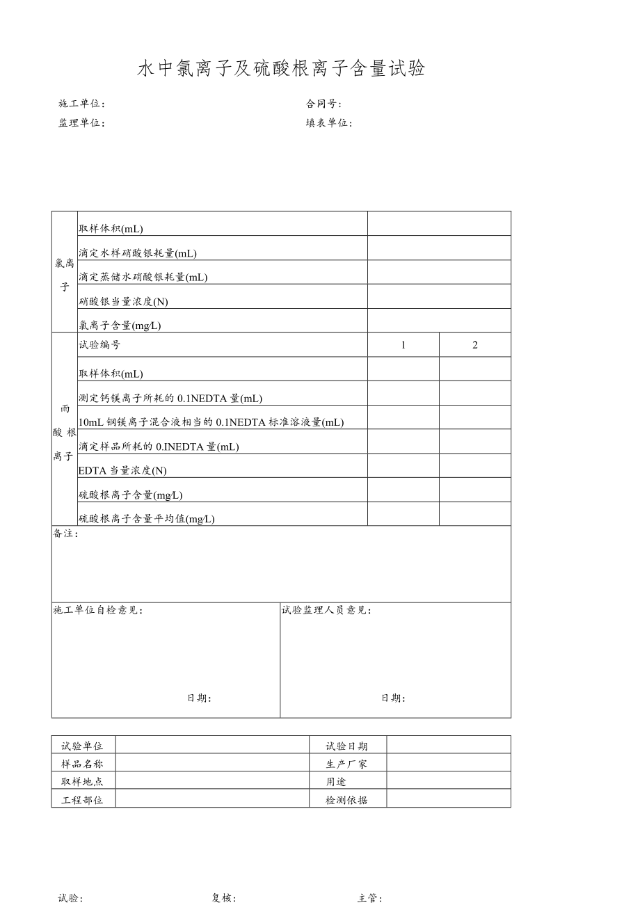 水中氯离子及硫酸根离子含量试验.docx_第1页