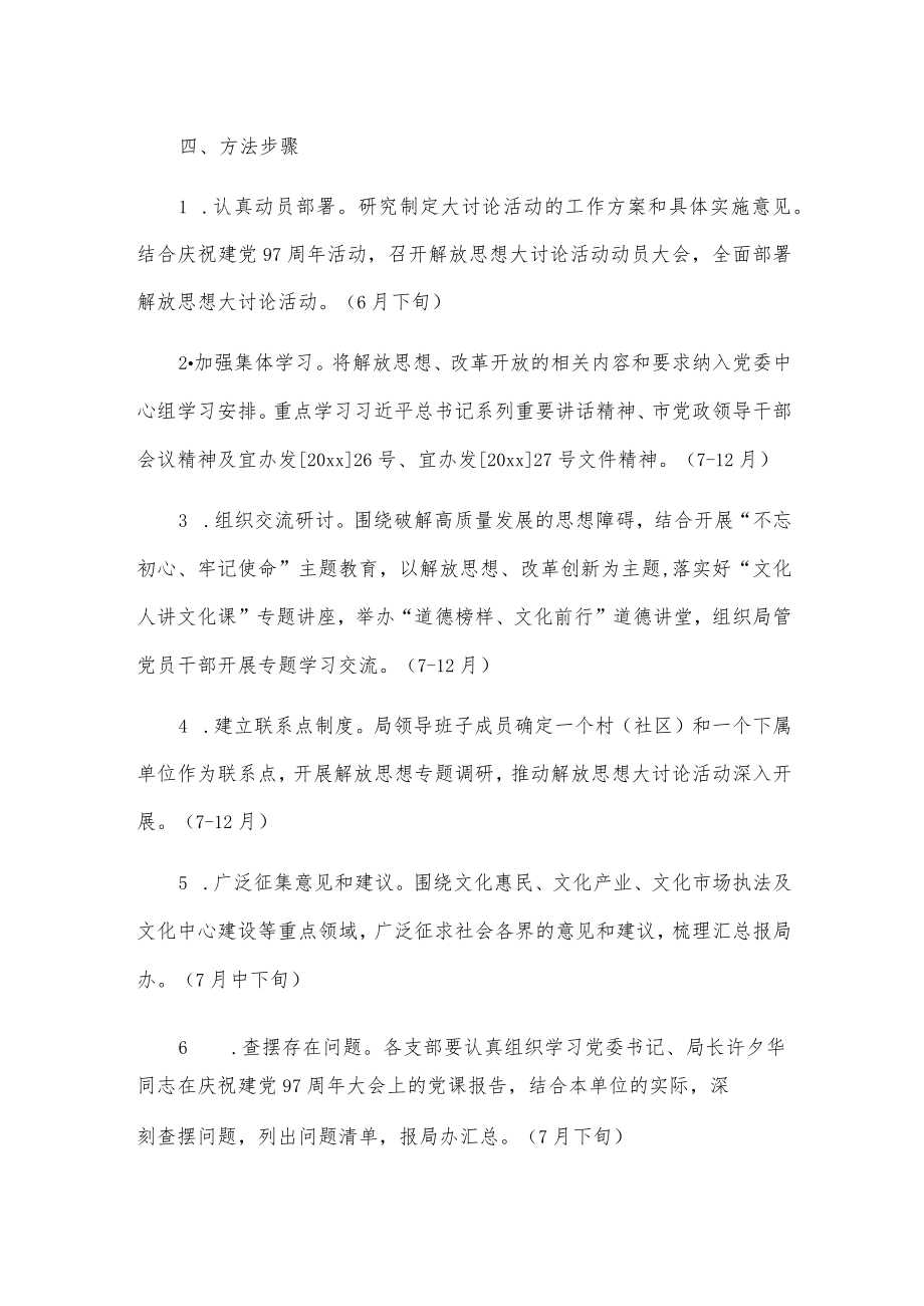 市文广新局开展解放思想大讨论活动方案.docx_第2页