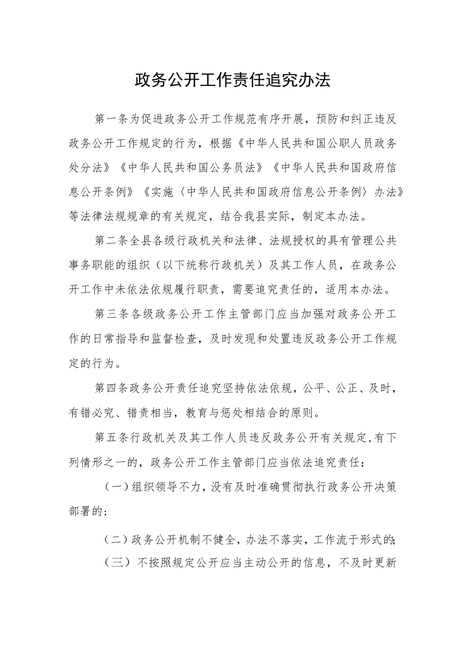 政务公开工作责任追究办法.docx_第1页