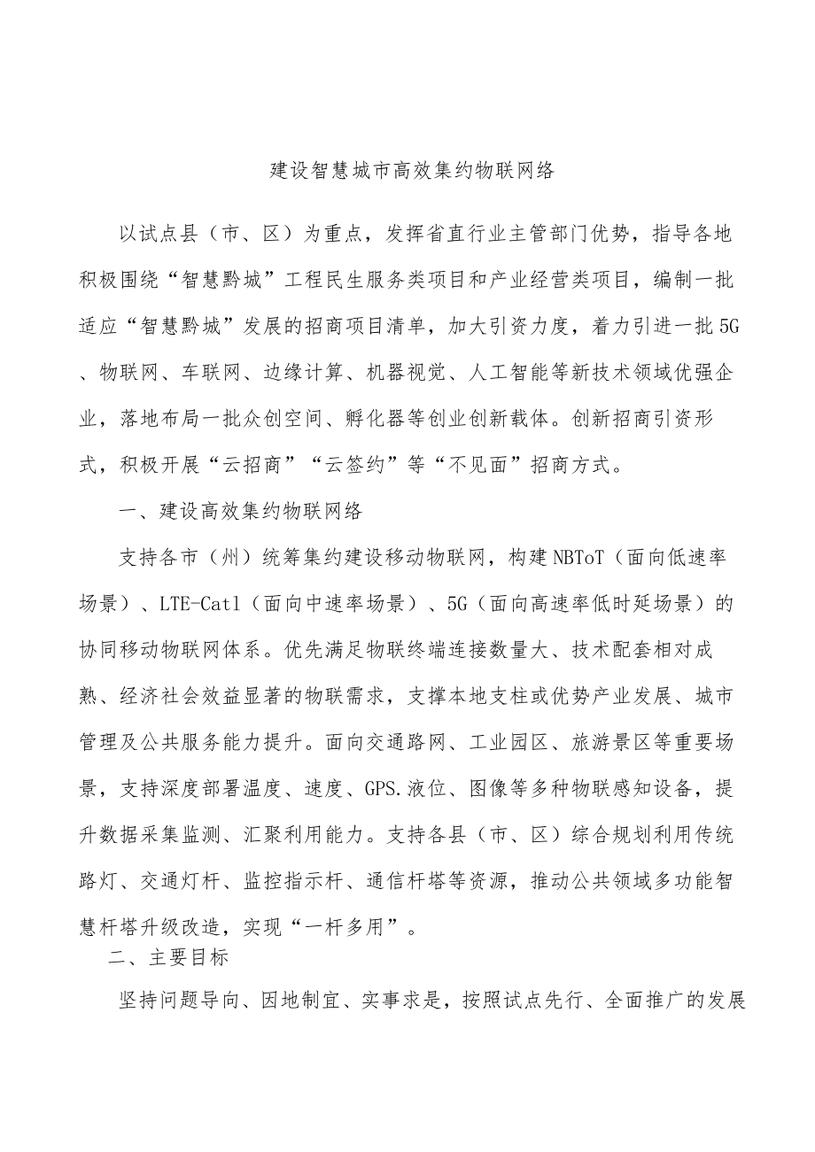 建设智慧城市高效集约物联网络.docx_第1页